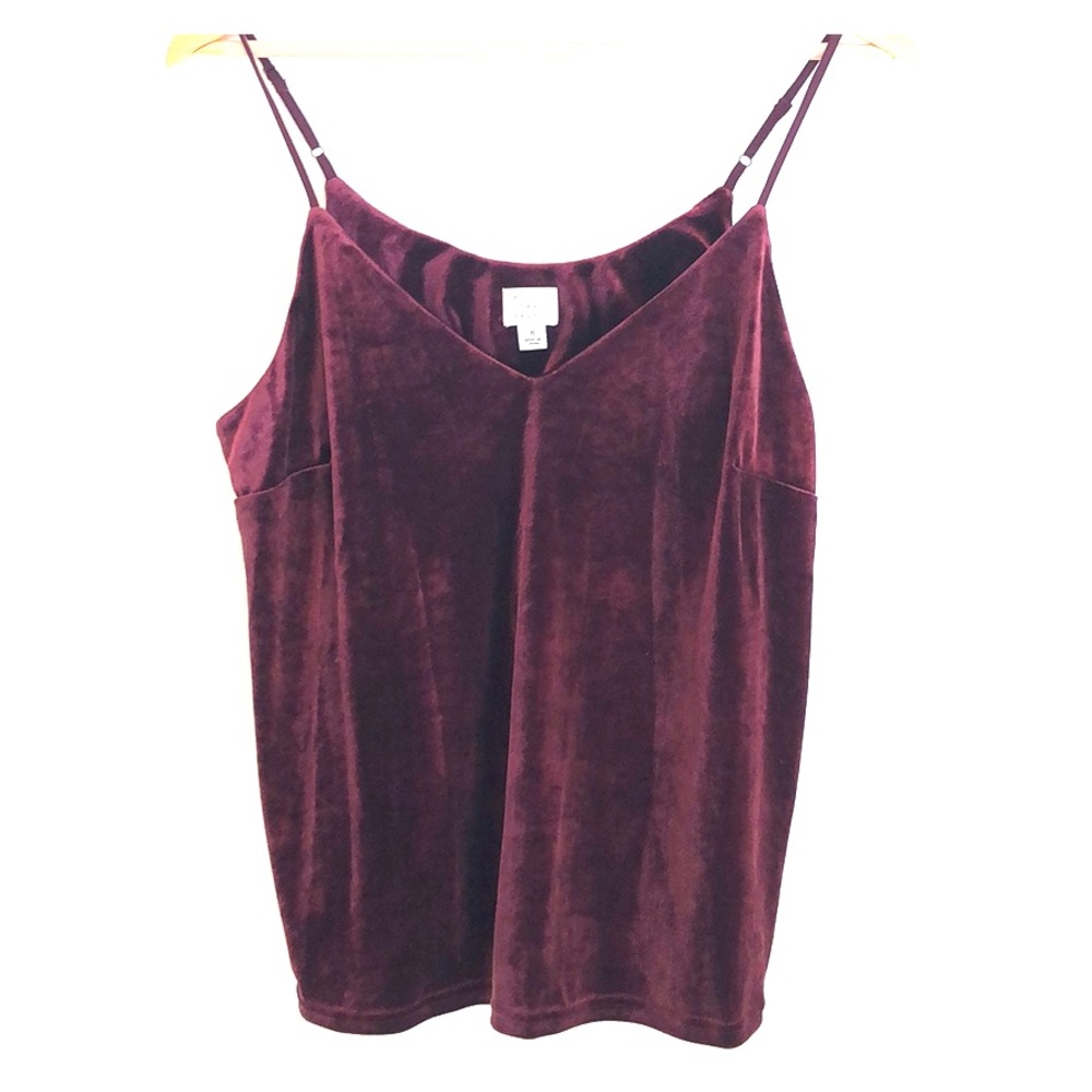 Burgundy Velvet Cami